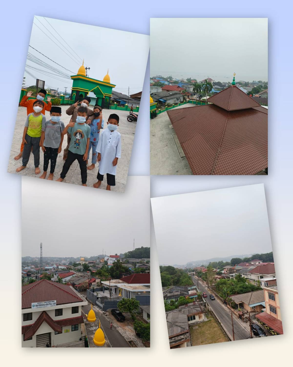 Kabut Asap Selimuti Kota Tanjung Pinang dan Sekitarnya,Masjid Besar Pantai Impian Turun Terdampak.